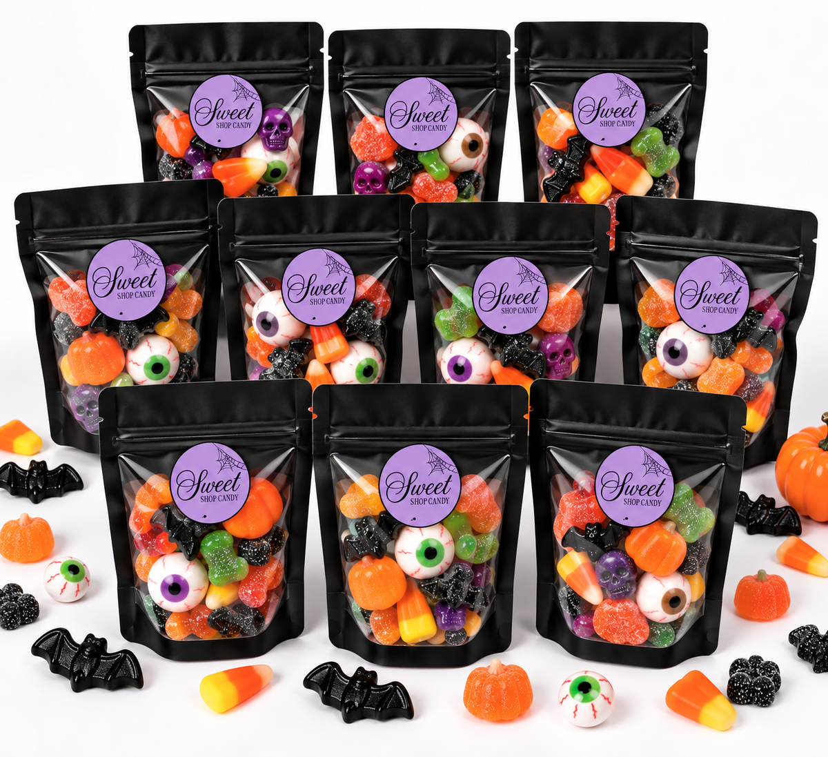 **Featured** Sweet Shop Curated, pack of 10 Black Bags!