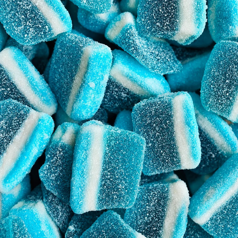 Blue Raspberry Slices - Swedish