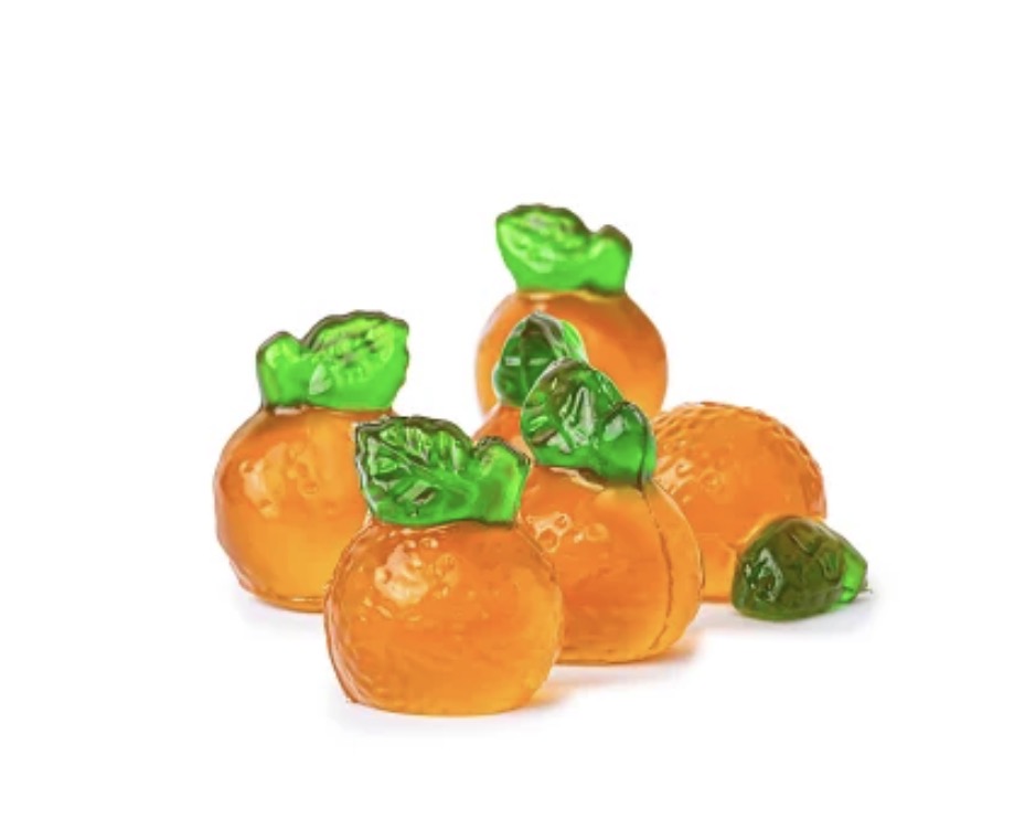 3-D Gummy Filled Fruit Oranges